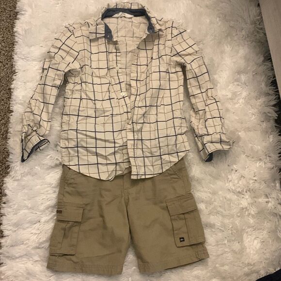 Shirt 6-7T and shorts 4T outfit for boys - Picture 1 of 11